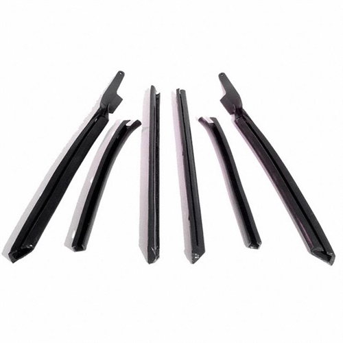 Convertible Top Roof Rail Kit. 6-Piece set includes all right and left side top rail seals. No heade